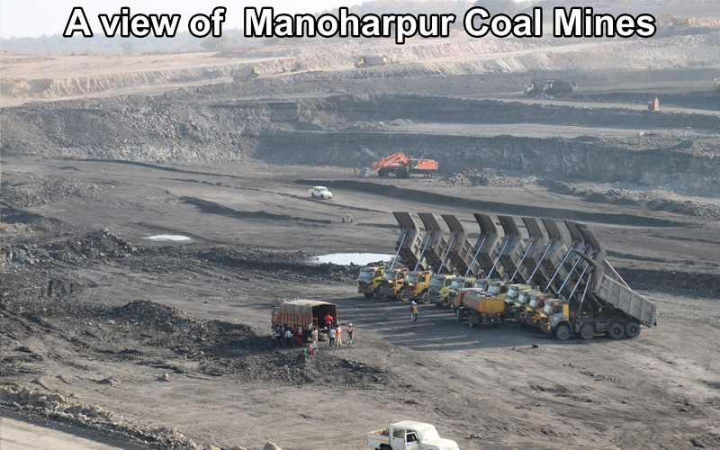 A view of Manoharpur Coal Mines