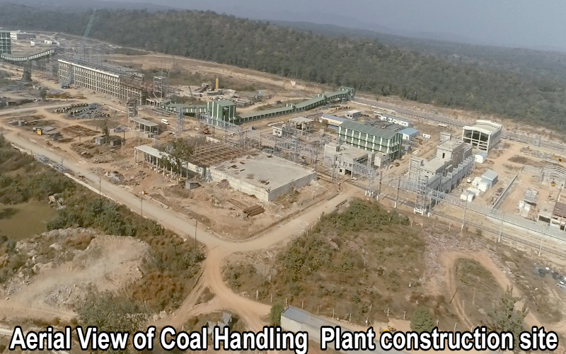 Aerial View of Coal Handling Plant construction site